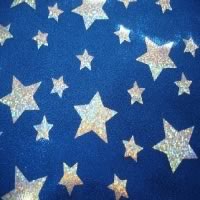 Foil White on Blue Large and Small Stars