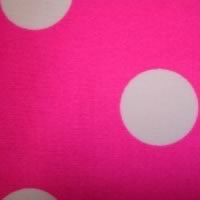 White on Pink Polka Dot